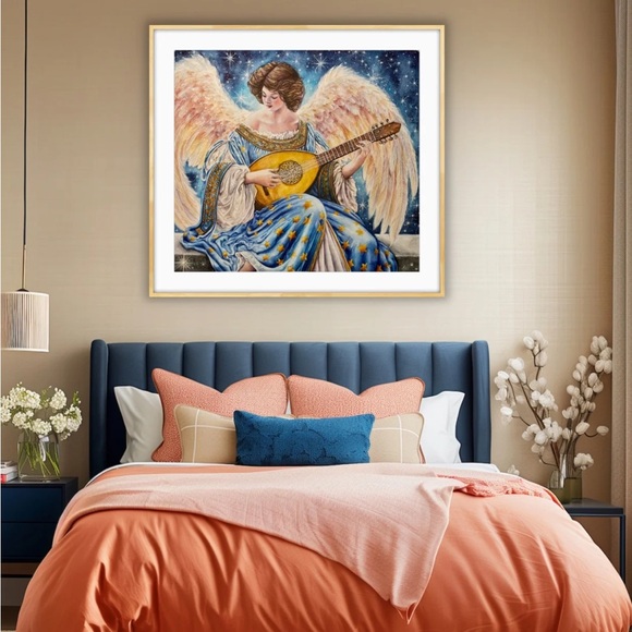 AJJ ARTS Other - Angel Playing Lute Fine Art Print - Sonaria Callistra